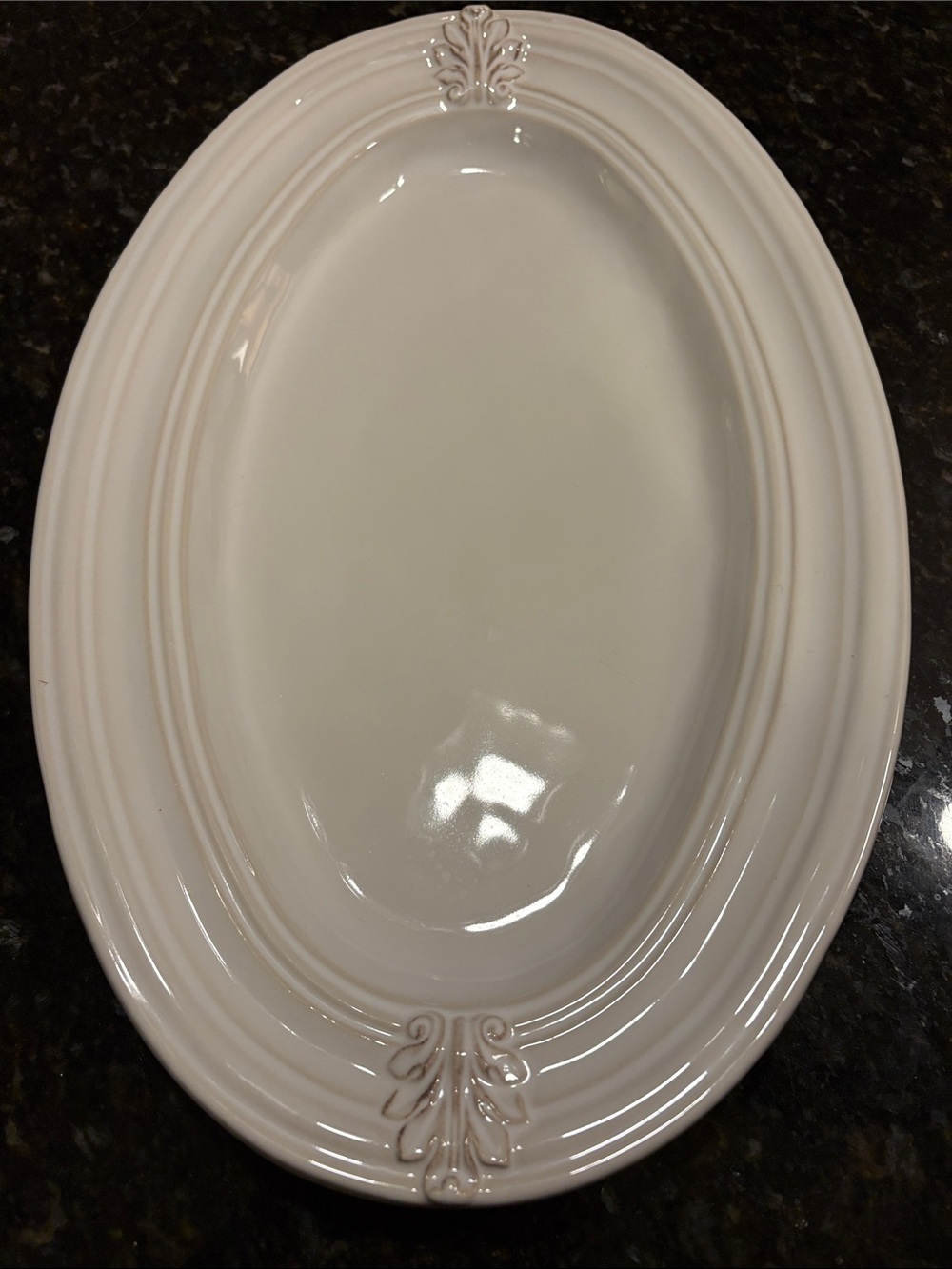 Juliska Acanthus Oval Ceramic Serving Platter